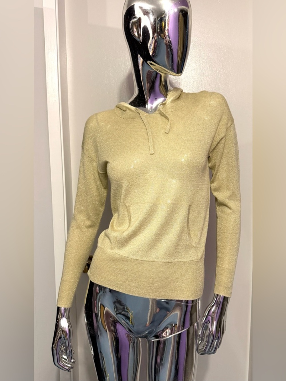 🏖️Summer Sale: Mercer & Madison Gold + Tan Hoodie - light weight knit - casual